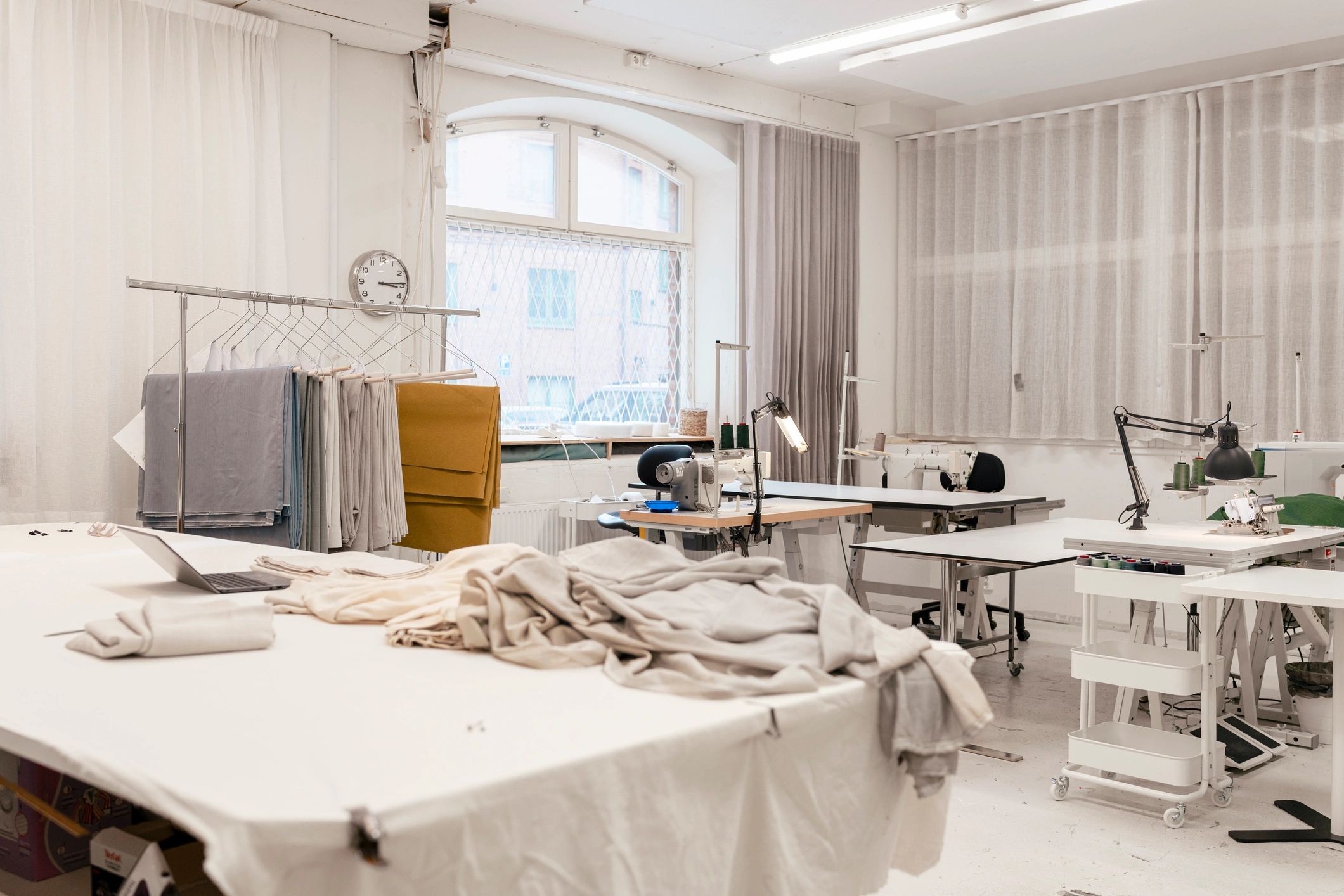 Professional creative workspace prepared for visual production