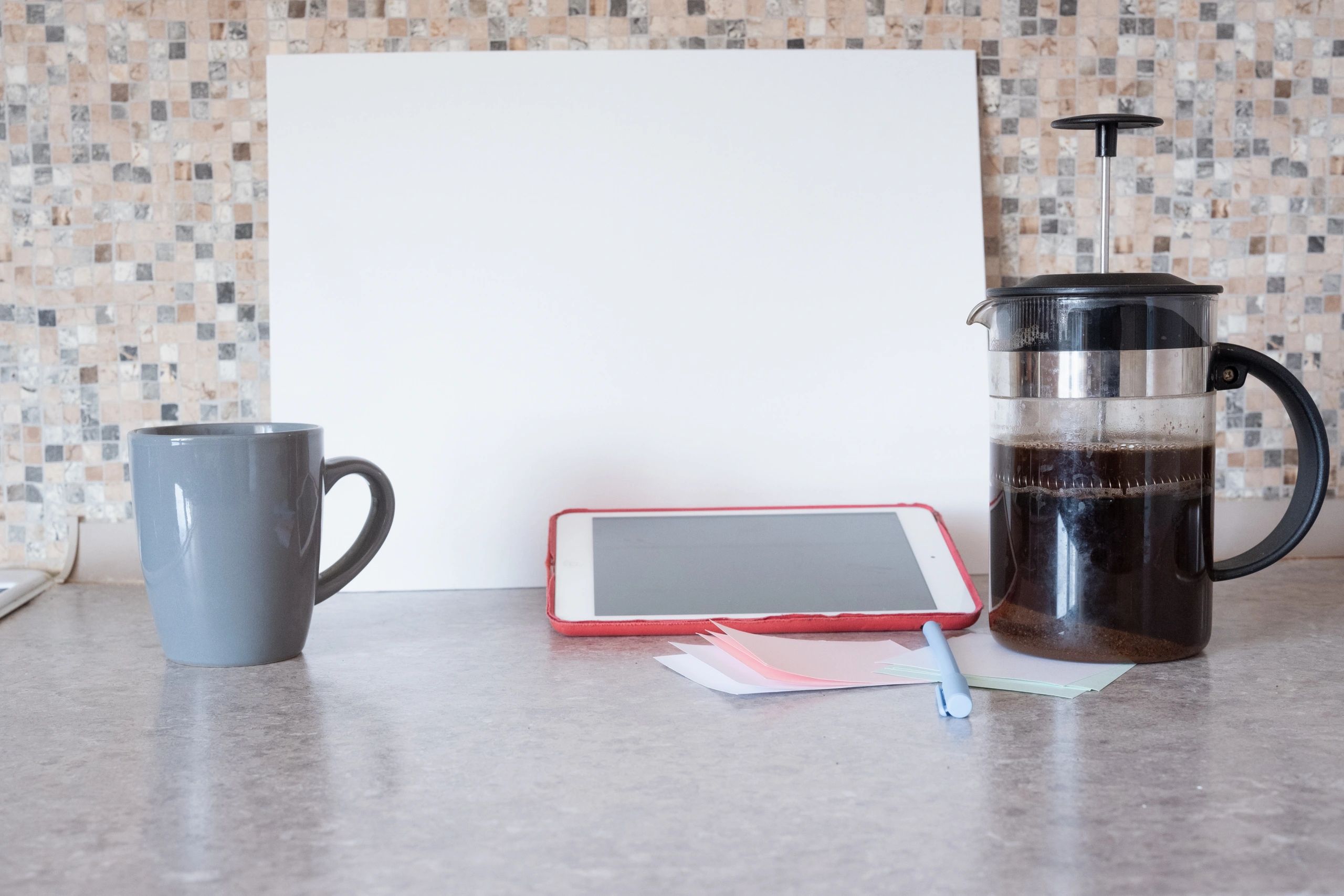 Modern workspace representing digital content and social media planning
